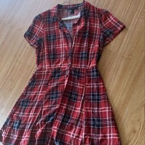 Red Plaid Baby Doll Dreas